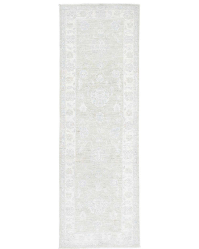 Serenity 2' 6" X 8' 4" Hand Knotted Wool Rug 2' 6" X 8' 4" (76 X 254) / Green / Wool