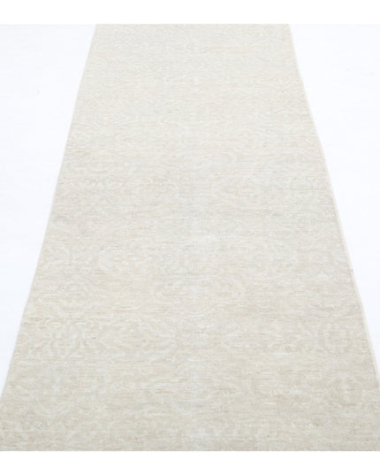 Serenity 2' 9" X 12' 2" Hand Knotted Wool Rug 2' 9" X 12' 2" (84 X 371) / Ivory / Wool