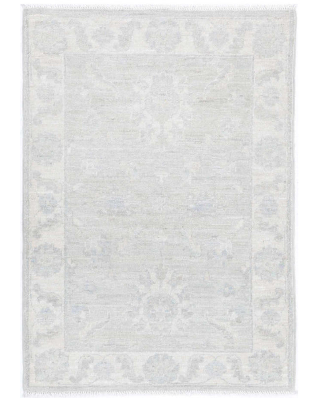 Serenity 2' 1" X 2' 11" Hand Knotted Wool Rug 2' 1" X 2' 11" (63 X 89) / Grey / Wool
