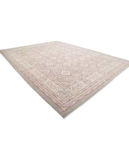 Serenity 13' 4" X 17' 6" Hand Knotted Wool Rug 13' 4" X 17' 6" (406 X 533) / Grey / Wool