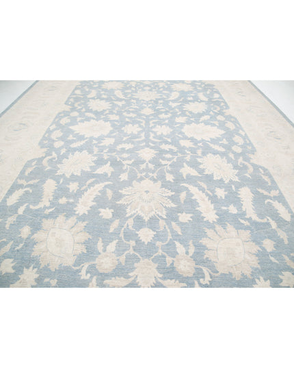 Serenity 13' 2" X 19' 8" Hand Knotted Wool Rug 13' 2" X 19' 8" (401 X 600) / Grey / Wool