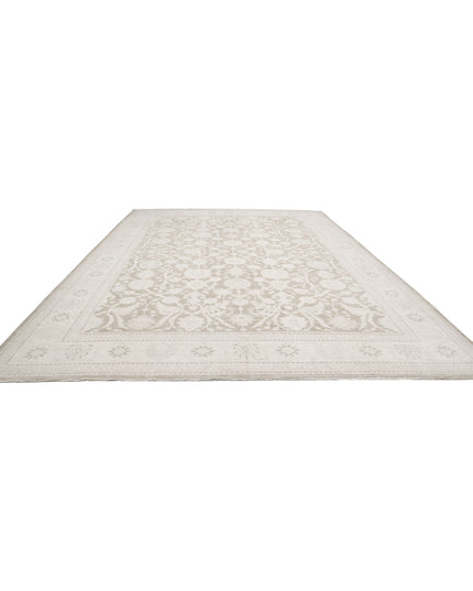 Serenity 12' 10" X 17' 11" Hand Knotted Wool Rug 12' 10" X 17' 11" (391 X 546) / Brown / Wool