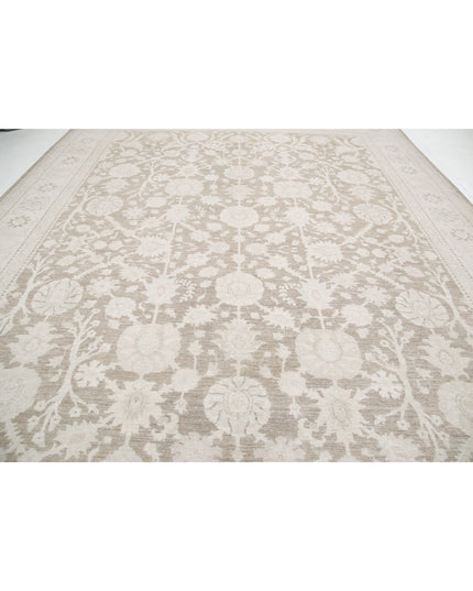 Serenity 12' 10" X 17' 11" Hand Knotted Wool Rug 12' 10" X 17' 11" (391 X 546) / Brown / Wool