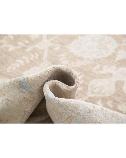 Serenity 13' 9" X 18' 10" Hand Knotted Wool Rug 13' 9" X 18' 10" (419 X 574) / Brown / Wool