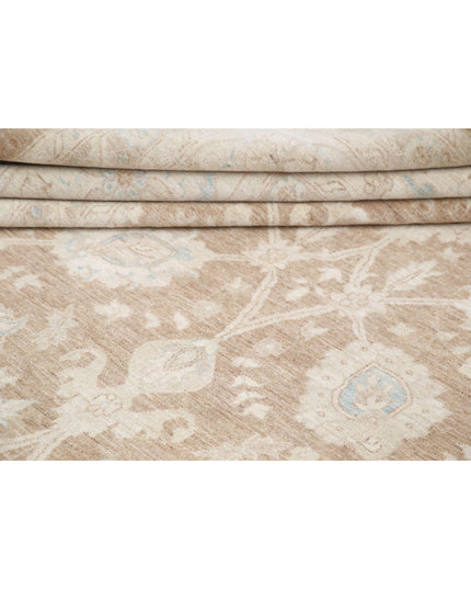 Serenity 13' 9" X 18' 10" Hand Knotted Wool Rug 13' 9" X 18' 10" (419 X 574) / Brown / Wool