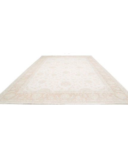 Serenity 12' 4" X 18' 1" Hand Knotted Wool Rug 12' 4" X 18' 1" (376 X 551) / Ivory / Wool