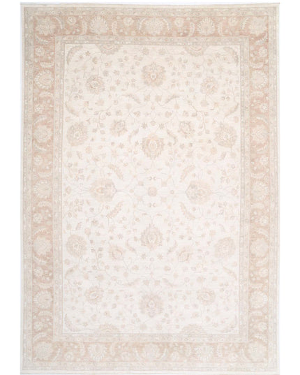 Serenity 12' 4" X 18' 1" Hand Knotted Wool Rug 12' 4" X 18' 1" (376 X 551) / Ivory / Wool