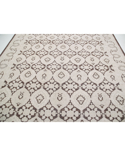 Serenity 8' 11" X 11' 8" Hand Knotted Wool Rug 8' 11" X 11' 8" (272 X 356) / Brown / Wool