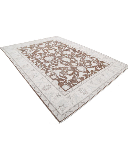 Serenity 8' 10" X 11' 7" Hand Knotted Wool Rug 8' 10" X 11' 7" (269 X 353) / Brown / Wool