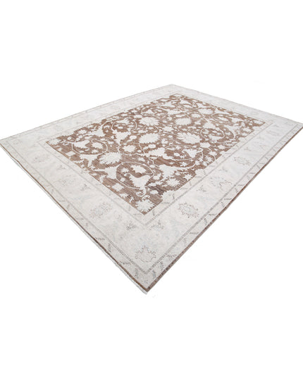 Serenity 8' 10" X 11' 7" Hand Knotted Wool Rug 8' 10" X 11' 7" (269 X 353) / Brown / Wool