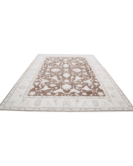 Serenity 8' 10" X 11' 7" Hand Knotted Wool Rug 8' 10" X 11' 7" (269 X 353) / Brown / Wool