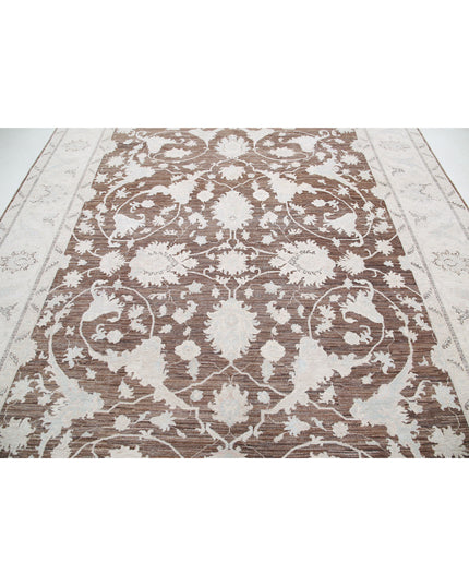 Serenity 8' 10" X 11' 7" Hand Knotted Wool Rug 8' 10" X 11' 7" (269 X 353) / Brown / Wool