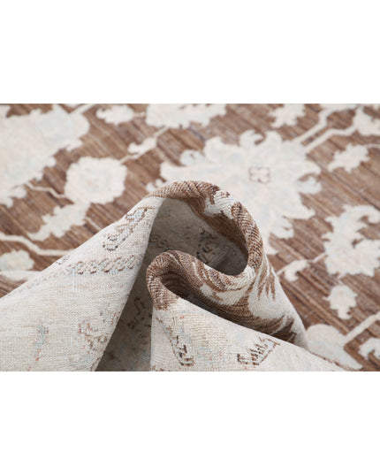 Serenity 8' 10" X 11' 7" Hand Knotted Wool Rug 8' 10" X 11' 7" (269 X 353) / Brown / Wool