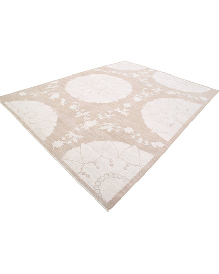 Serenity 9' 0" X 11' 11" Hand Knotted Wool Rug 9' 0" X 11' 11" (274 X 363) / Brown / Wool