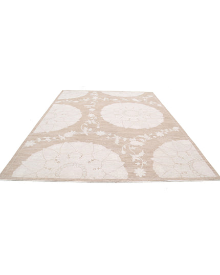 Serenity 9' 0" X 11' 11" Hand Knotted Wool Rug 9' 0" X 11' 11" (274 X 363) / Brown / Wool