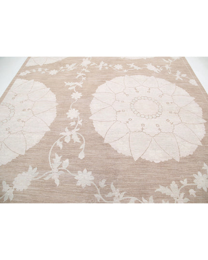 Serenity 9' 0" X 11' 11" Hand Knotted Wool Rug 9' 0" X 11' 11" (274 X 363) / Brown / Wool