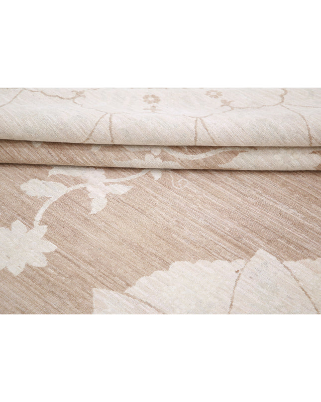 Serenity 9' 0" X 11' 11" Hand Knotted Wool Rug 9' 0" X 11' 11" (274 X 363) / Brown / Wool