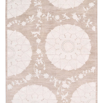 Serenity 9' 0" X 11' 11" Hand Knotted Wool Rug 9' 0" X 11' 11" (274 X 363) / Brown / Wool