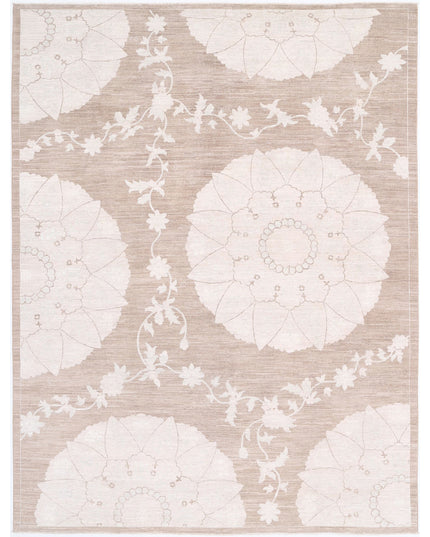 Serenity 9' 0" X 11' 11" Hand Knotted Wool Rug 9' 0" X 11' 11" (274 X 363) / Brown / Wool