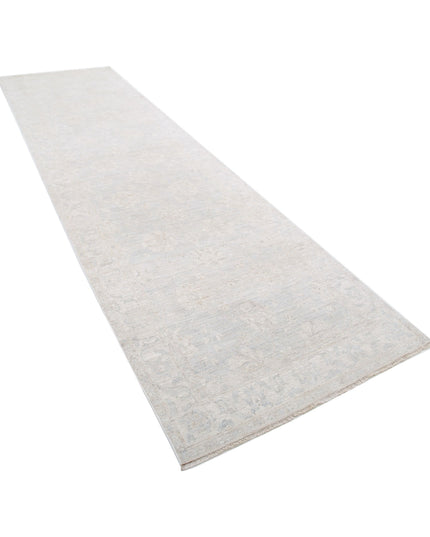 Serenity 3' 11" X 14' 2" Hand Knotted Wool Rug 3' 11" X 14' 2" (119 X 432) / Grey / Wool