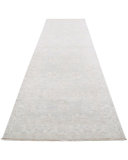 Serenity 3' 11" X 14' 2" Hand Knotted Wool Rug 3' 11" X 14' 2" (119 X 432) / Grey / Wool