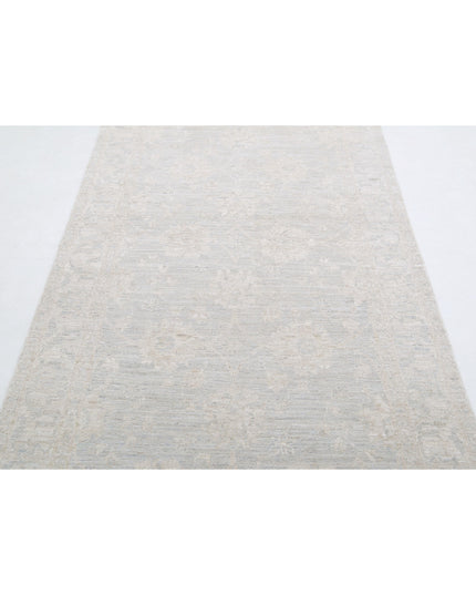 Serenity 3' 11" X 14' 2" Hand Knotted Wool Rug 3' 11" X 14' 2" (119 X 432) / Grey / Wool