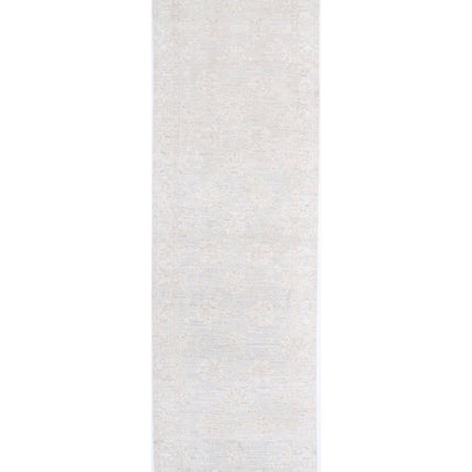 Serenity 3' 11" X 14' 2" Hand Knotted Wool Rug 3' 11" X 14' 2" (119 X 432) / Grey / Wool