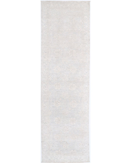 Serenity 3' 11" X 14' 2" Hand Knotted Wool Rug 3' 11" X 14' 2" (119 X 432) / Grey / Wool