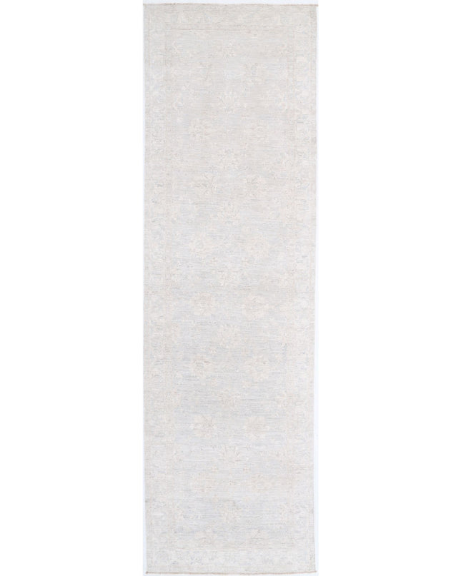 Serenity 3' 11" X 14' 2" Hand Knotted Wool Rug 3' 11" X 14' 2" (119 X 432) / Grey / Wool