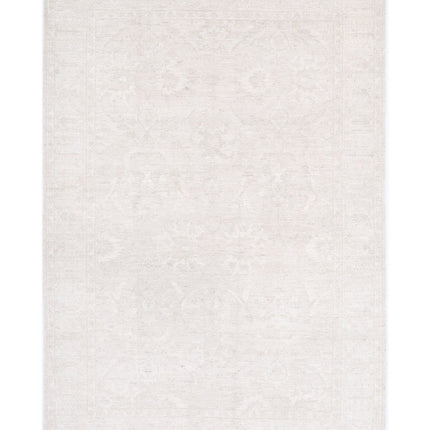 Serenity 5' 9" X 8' 7" Hand Knotted Wool Rug 5' 9" X 8' 7" (175 X 262) / Ivory / Wool