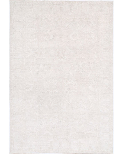 Serenity 5' 9" X 8' 7" Hand Knotted Wool Rug 5' 9" X 8' 7" (175 X 262) / Ivory / Wool