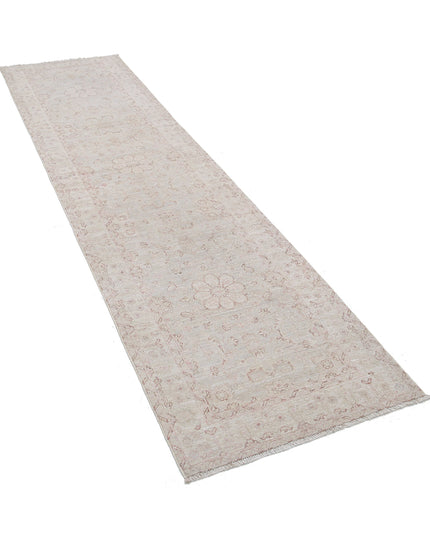 Serenity 2' 6" X 10' 1" Hand Knotted Wool Rug 2' 6" X 10' 1" (76 X 307) / Grey / Wool