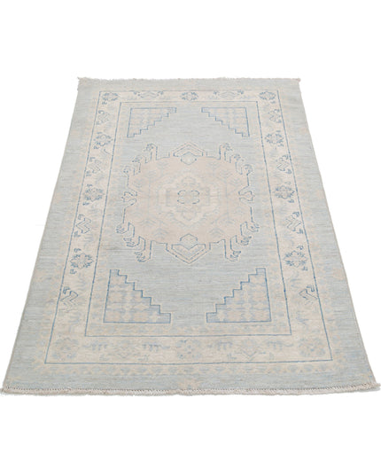 Serenity 3' 0" X 4' 8" Hand Knotted Wool Rug 3' 0" X 4' 8" (91 X 142) / Blue / Wool