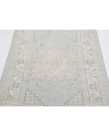 Serenity 3' 0" X 4' 8" Hand Knotted Wool Rug 3' 0" X 4' 8" (91 X 142) / Blue / Wool