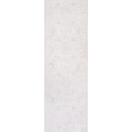 Serenity 2' 5" X 9' 5" Hand Knotted Wool Rug 2' 5" X 9' 5" (74 X 287) / Ivory / Wool