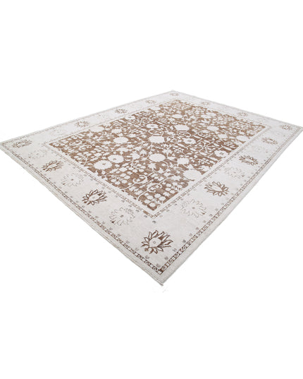 Serenity 8' 11" X 11' 8" Hand Knotted Wool Rug 8' 11" X 11' 8" (272 X 356) / Brown / Wool