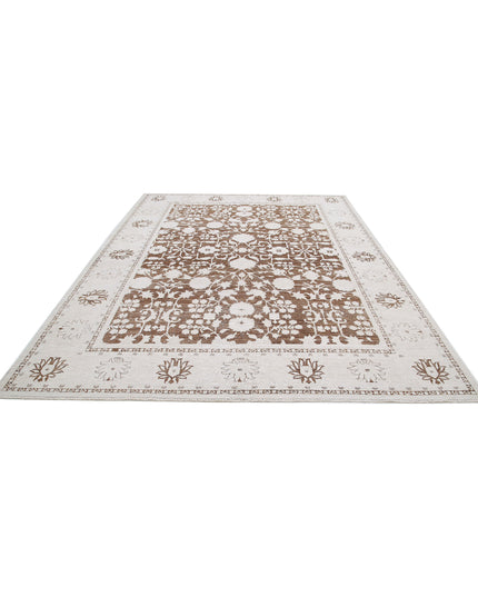 Serenity 8' 11" X 11' 8" Hand Knotted Wool Rug 8' 11" X 11' 8" (272 X 356) / Brown / Wool