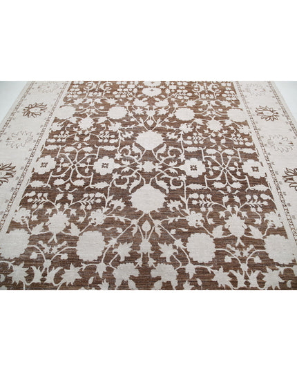 Serenity 8' 11" X 11' 8" Hand Knotted Wool Rug 8' 11" X 11' 8" (272 X 356) / Brown / Wool