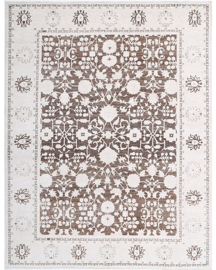 Serenity 8' 11" X 11' 8" Hand Knotted Wool Rug 8' 11" X 11' 8" (272 X 356) / Brown / Wool