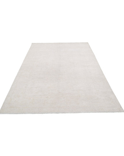 Serenity 5' 11" X 8' 9" Hand Knotted Wool Rug 5' 11" X 8' 9" (180 X 267) / Ivory / Wool