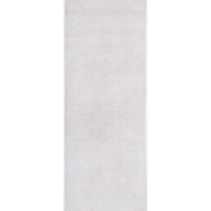 Serenity 3' 2" X 9' 10" Hand Knotted Wool Rug 3' 2" X 9' 10" (97 X 300) / Ivory / Wool