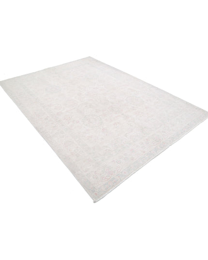 Serenity 6' 2" X 8' 5" Hand Knotted Wool Rug 6' 2" X 8' 5" (188 X 257) / Ivory / Wool