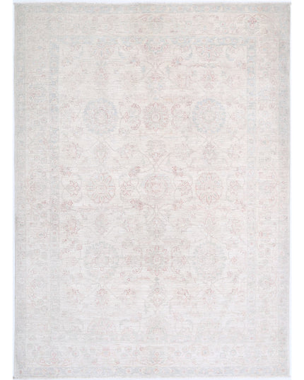 Serenity 6' 2" X 8' 5" Hand Knotted Wool Rug 6' 2" X 8' 5" (188 X 257) / Ivory / Wool
