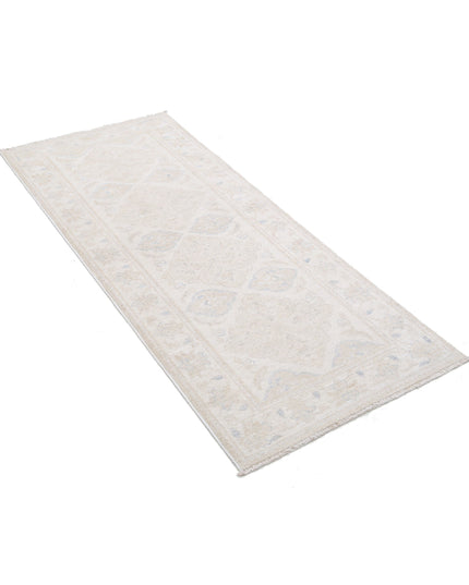 Serenity 2' 5" X 5' 11" Hand Knotted Wool Rug 2' 5" X 5' 11" (74 X 180) / Ivory / Wool