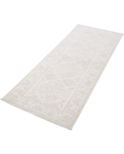 Serenity 2' 5" X 5' 11" Hand Knotted Wool Rug 2' 5" X 5' 11" (74 X 180) / Ivory / Wool