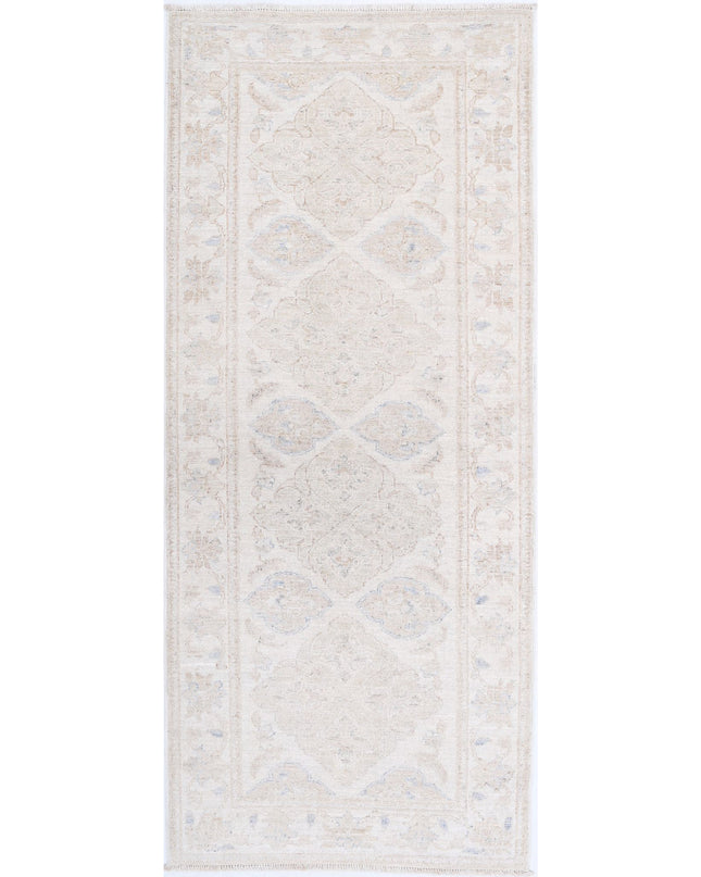 Serenity 2' 5" X 5' 11" Hand Knotted Wool Rug 2' 5" X 5' 11" (74 X 180) / Ivory / Wool