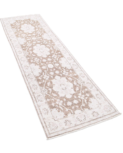 Serenity 2' 4" X 7' 10" Hand Knotted Wool Rug 2' 4" X 7' 10" (71 X 239) / Brown / Wool