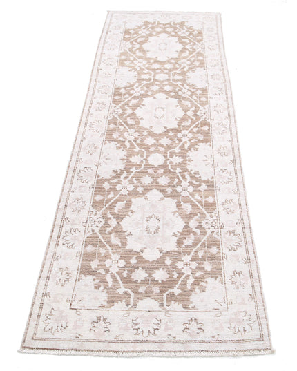 Serenity 2' 4" X 7' 10" Hand Knotted Wool Rug 2' 4" X 7' 10" (71 X 239) / Brown / Wool