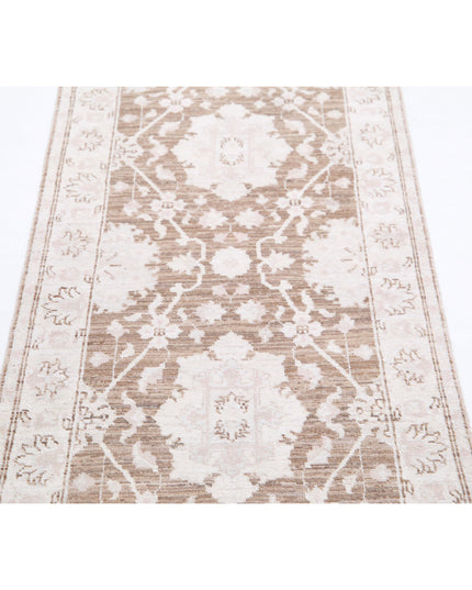 Serenity 2' 4" X 7' 10" Hand Knotted Wool Rug 2' 4" X 7' 10" (71 X 239) / Brown / Wool