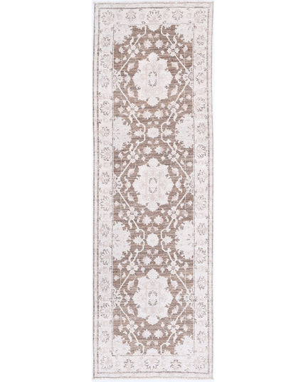 Serenity 2' 4" X 7' 10" Hand Knotted Wool Rug 2' 4" X 7' 10" (71 X 239) / Brown / Wool